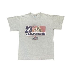 Lebron James Cleveland‎ Cavaliers Gray T-Shirt Size Medium Gildan RARE